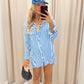 POPPY STRIPED SHIRT DRESS (BLUE)