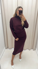 VALERI TWO PIECE SET (BURGUNDY)