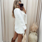 MONICA FRINGE BLAZER (WHITE)