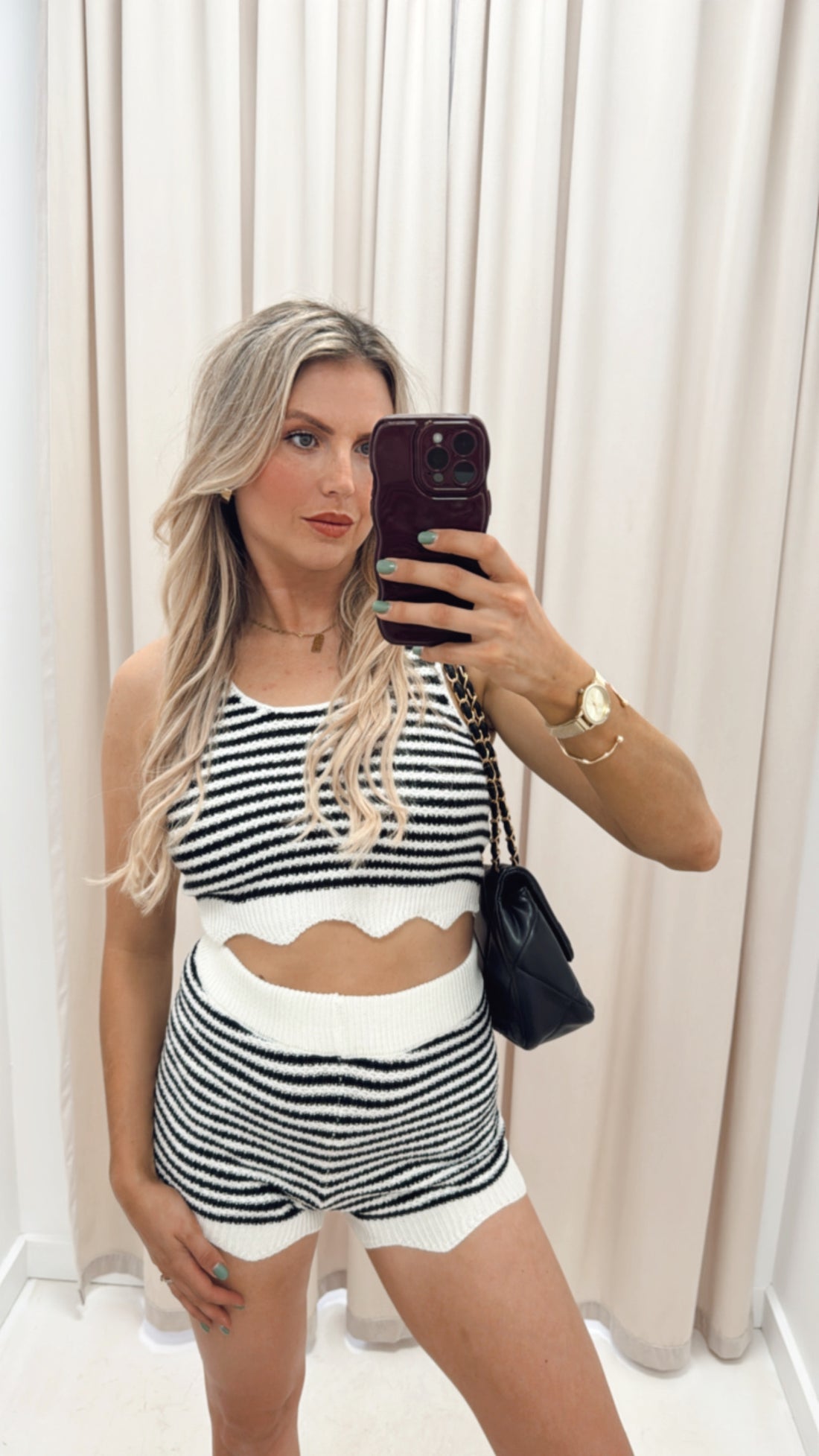 LISA TWO PIECE SHORT SET (STRIPE)