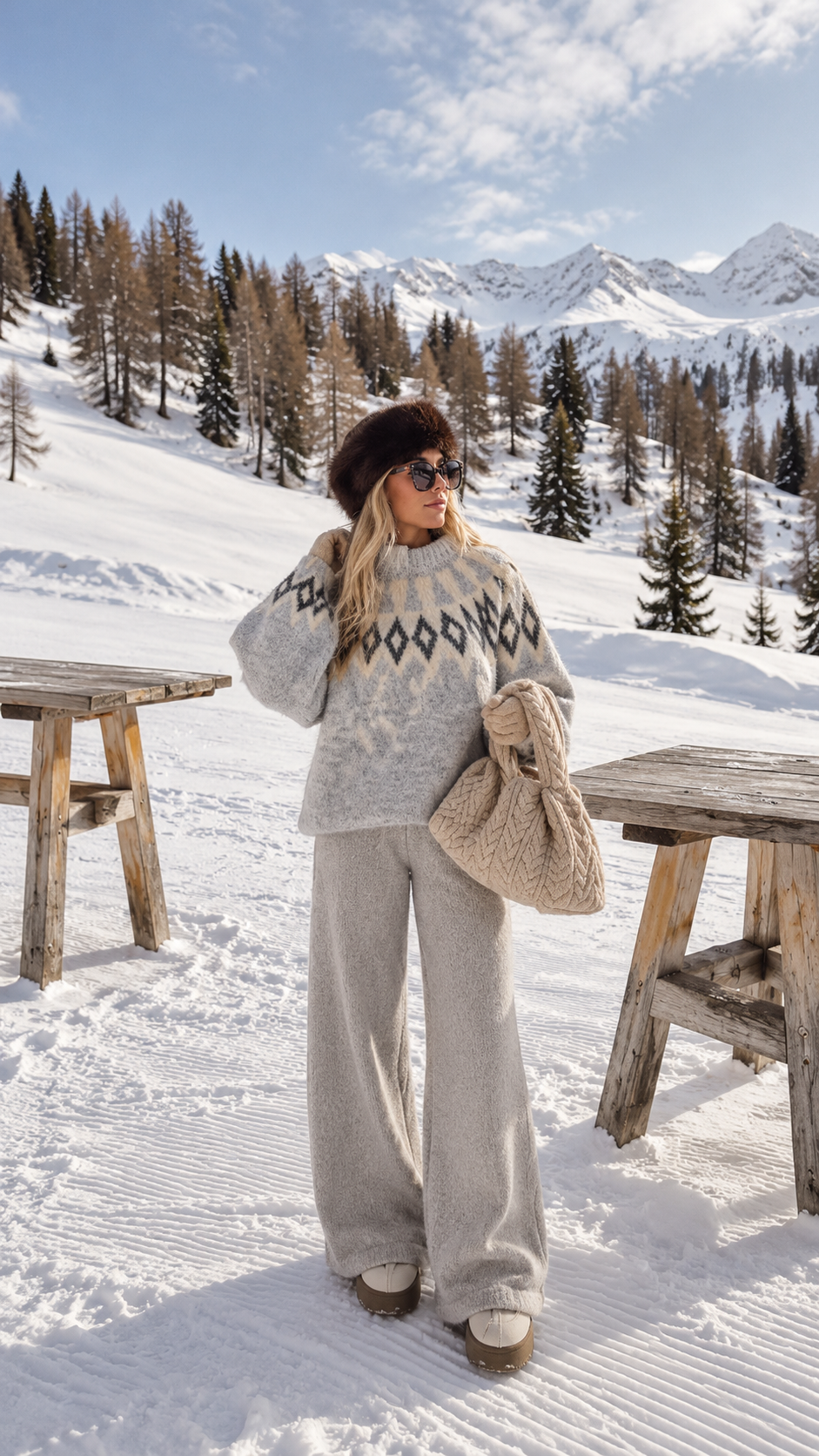 REYKJA  FAIR ISLE O-NECK (GREY) | ONLY