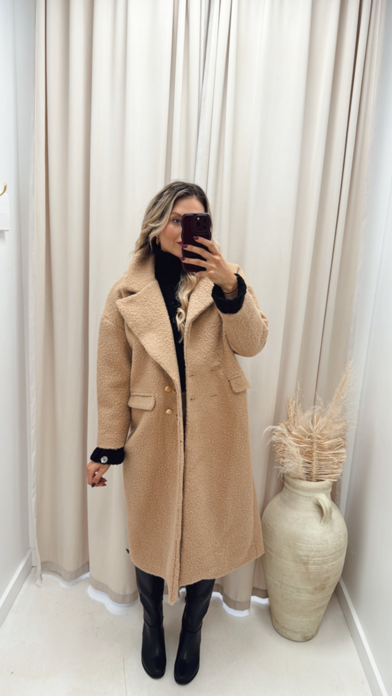 ANASTASIA TEDDY COAT (LATTE&