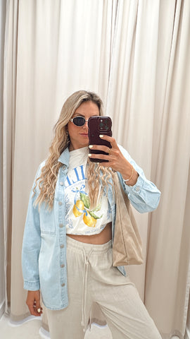 HOLLY DENIM SHACKET (LIGHT WASH)