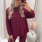 CLASSIC CORDUROY SWEATER AND TROUSER SET (BURGUNDY)