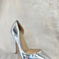 NEW CLARA SHINY POINTY TOE PUMPS (SILVER)