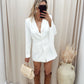 MONICA FRINGE BLAZER (WHITE)