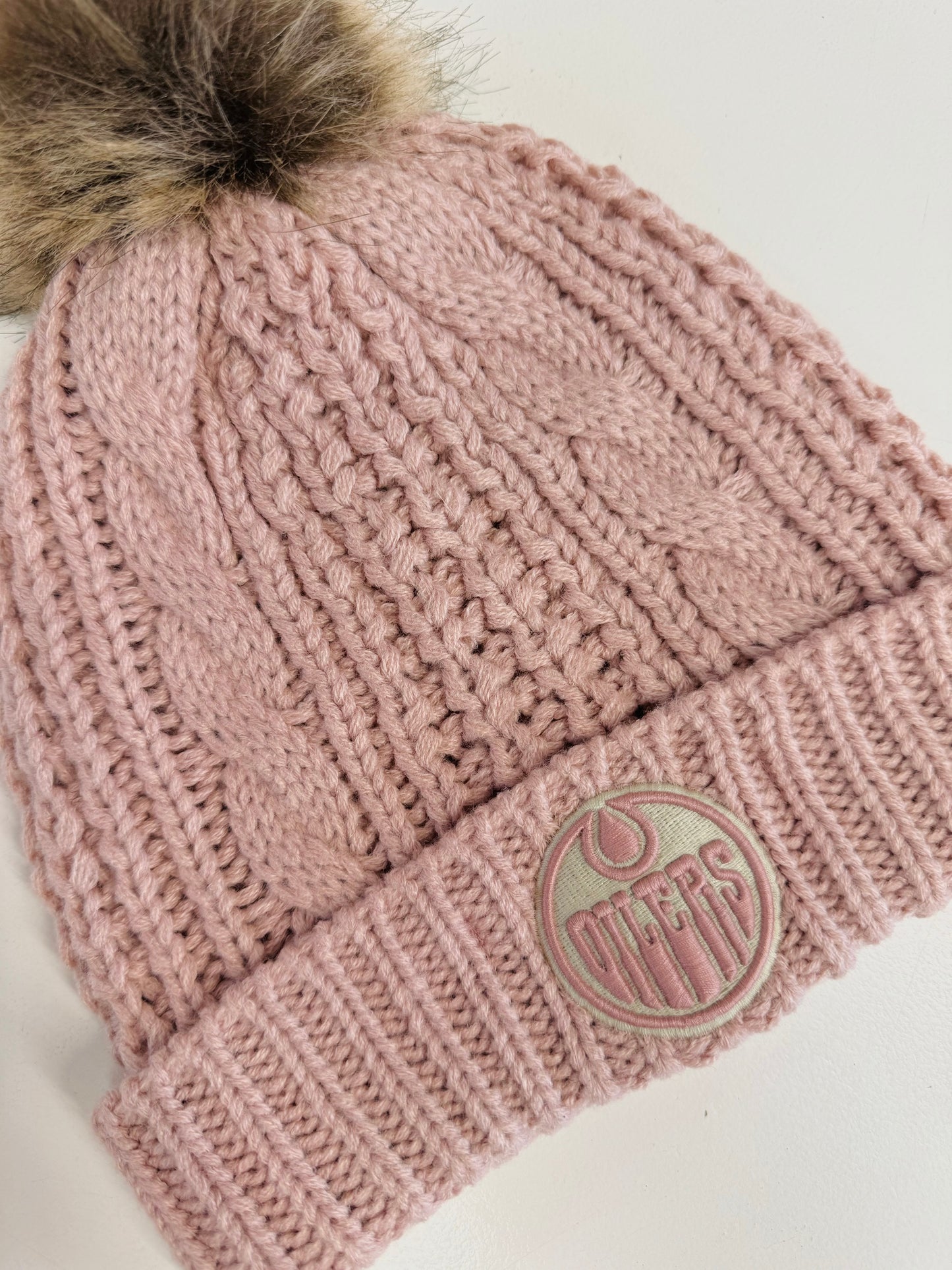NHL WOMEN'S MEEKO 47 CUFF KNIT TUK EDMONTON OILERS  (PINK)