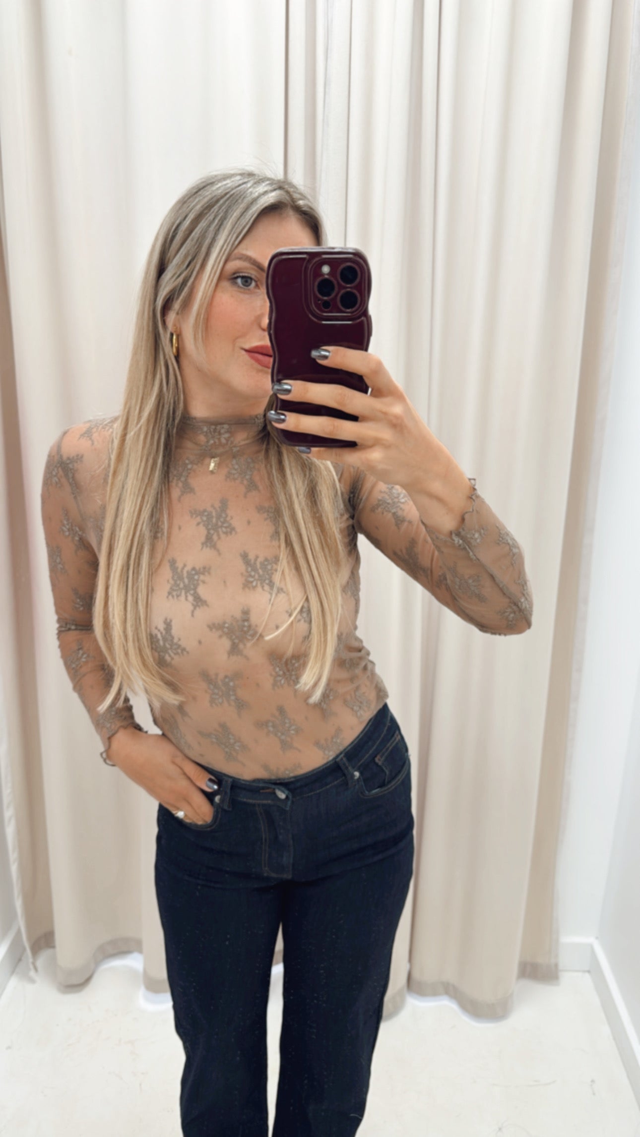 NEW TAMARA LACE TOP | BEST SELLER | (TAUPE)