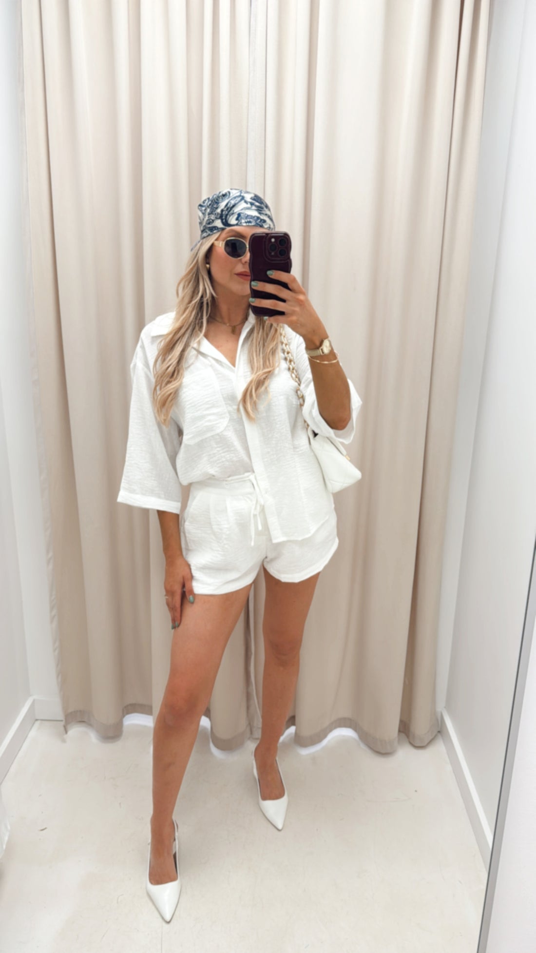 NIKKI TWO PIECE LINEN SET (WHITE)