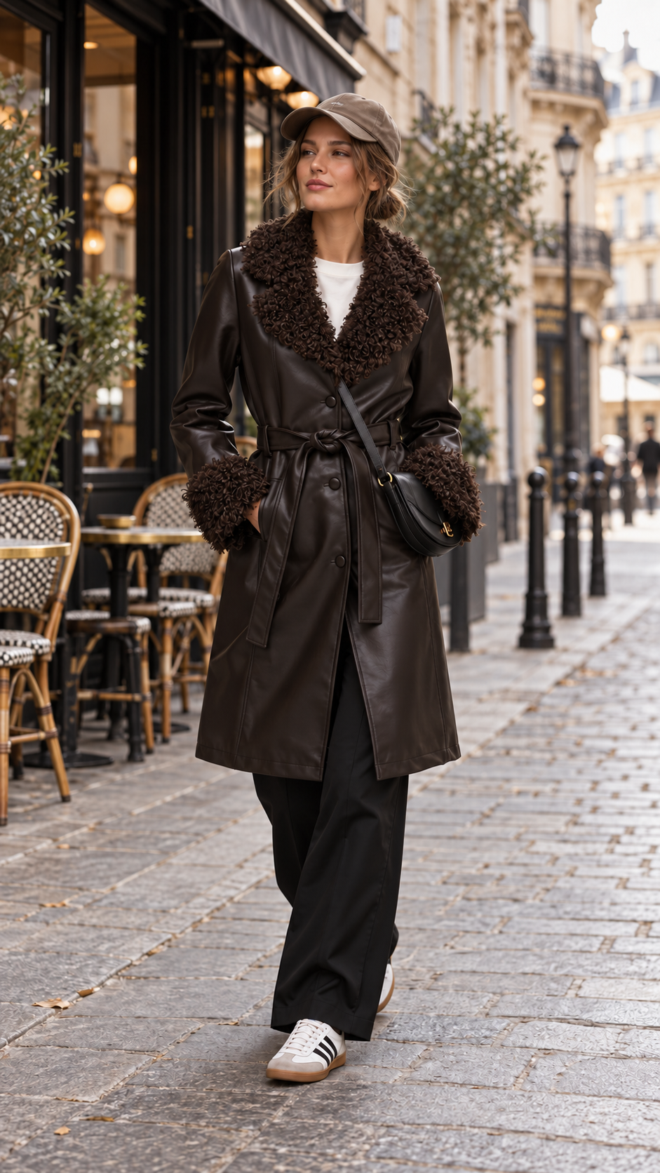 MARLEE FAUX LEATHER FUR JACKET OTW