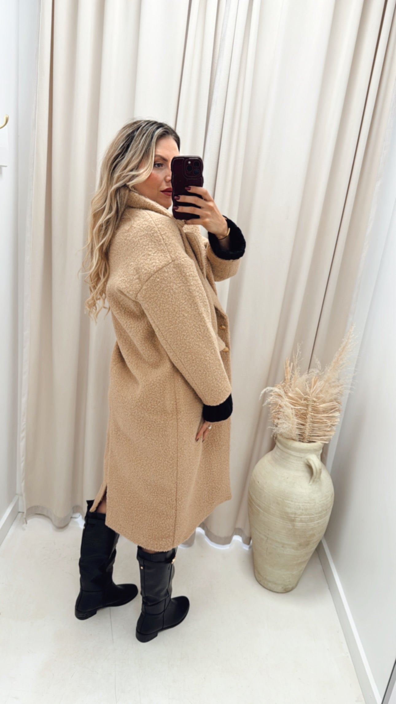 ANASTASIA TEDDY COAT (LATTE')