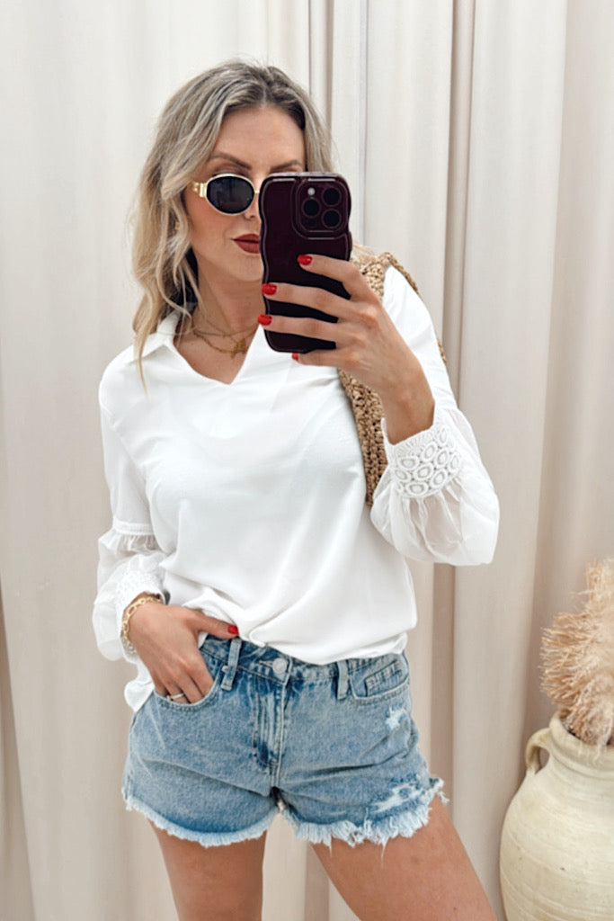 NEW BRANDY BLOUSE (WHITE)