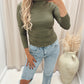 MILLY MOCK NECK TOP (OLIVE)