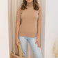 NEW TASH SHORT SLEEVE TURTLE NECK (TAUPE)