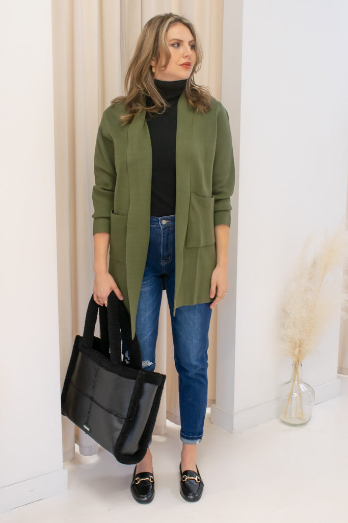 NEW NATASHA OVERSIZED CARDIGAN (OLIVE)