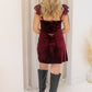 NEW CHARLOTTE VELVET LACE MINI (WINE)
