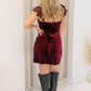 NEW CHARLOTTE VELVET LACE MINI (WINE)