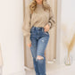 NEW ADELIA OVERSIZED CROPPED SWEATER (ASH MOCHA)