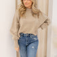 NEW ADELIA OVERSIZED CROPPED SWEATER (ASH MOCHA)