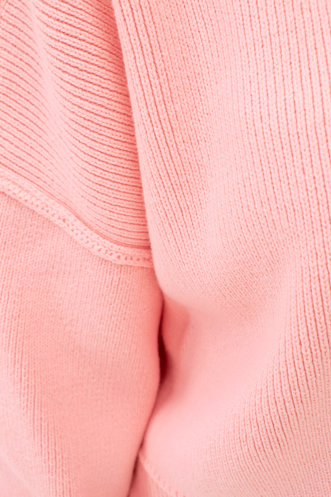 NEW ADELIA OVERSIZED CROPPED SWEATER (BABY PINK)