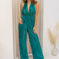 NEW ABIGAIL METALLIC HALTER JUMPSUIT (JADE)