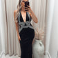 VELVET HALTER GOWN