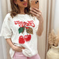 NEW CHERRY GRAPHIC T-SHIRT (WHITE/RED)
