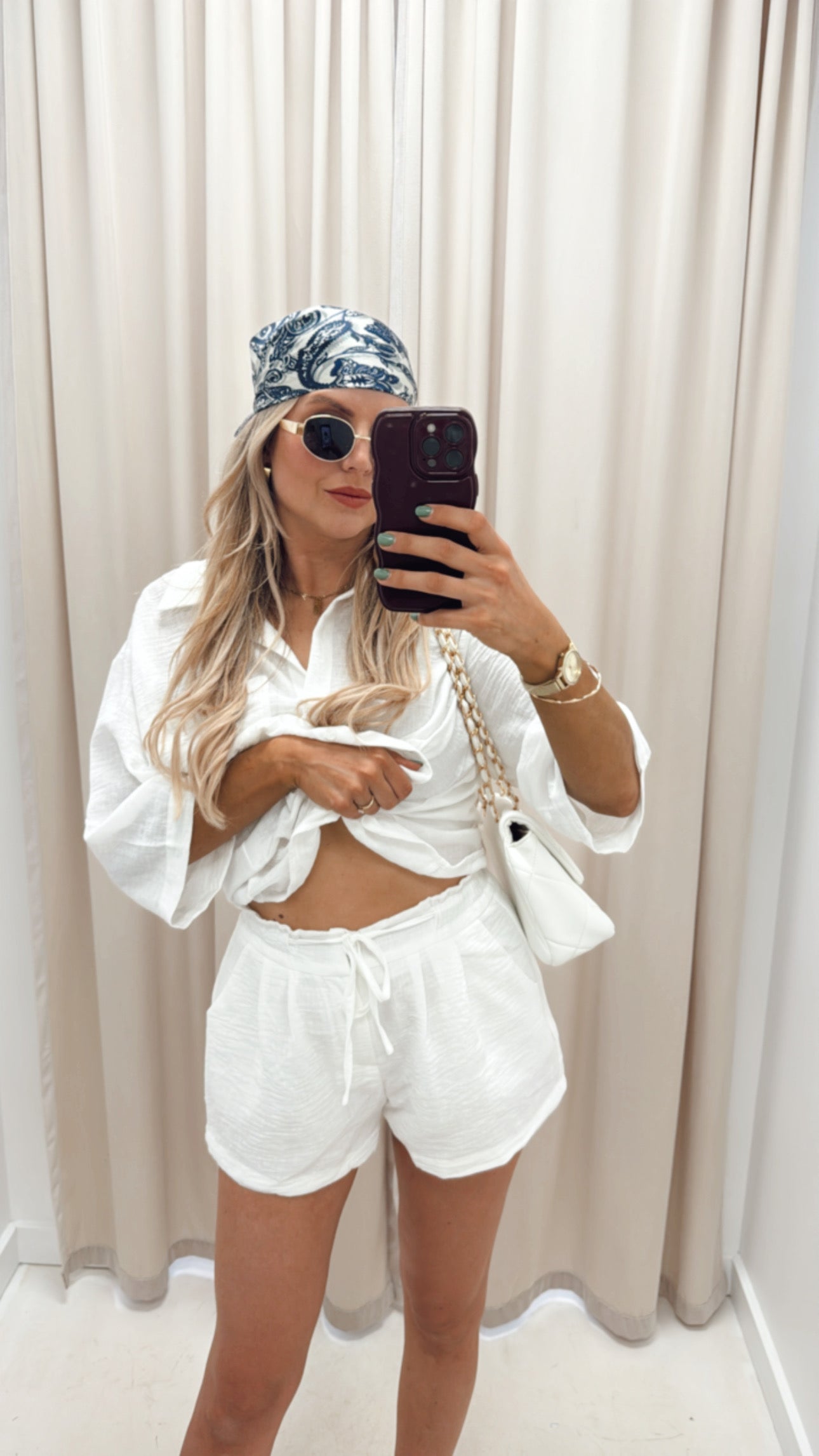 NIKKI TWO PIECE LINEN SET (WHITE)