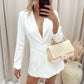 MONICA FRINGE BLAZER (WHITE)