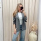 NEW STACEY BUTTON CLOSURE BLAZER (GREY)