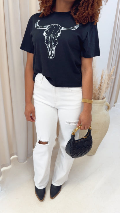 VINTAGE LONGHORN WESTERN GRAPHIC TOP