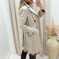 ANGELINA  DOUBLE BREASTED WRAP COAT  (OATMEAL)