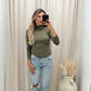 MILLY MOCK NECK TOP (OLIVE)