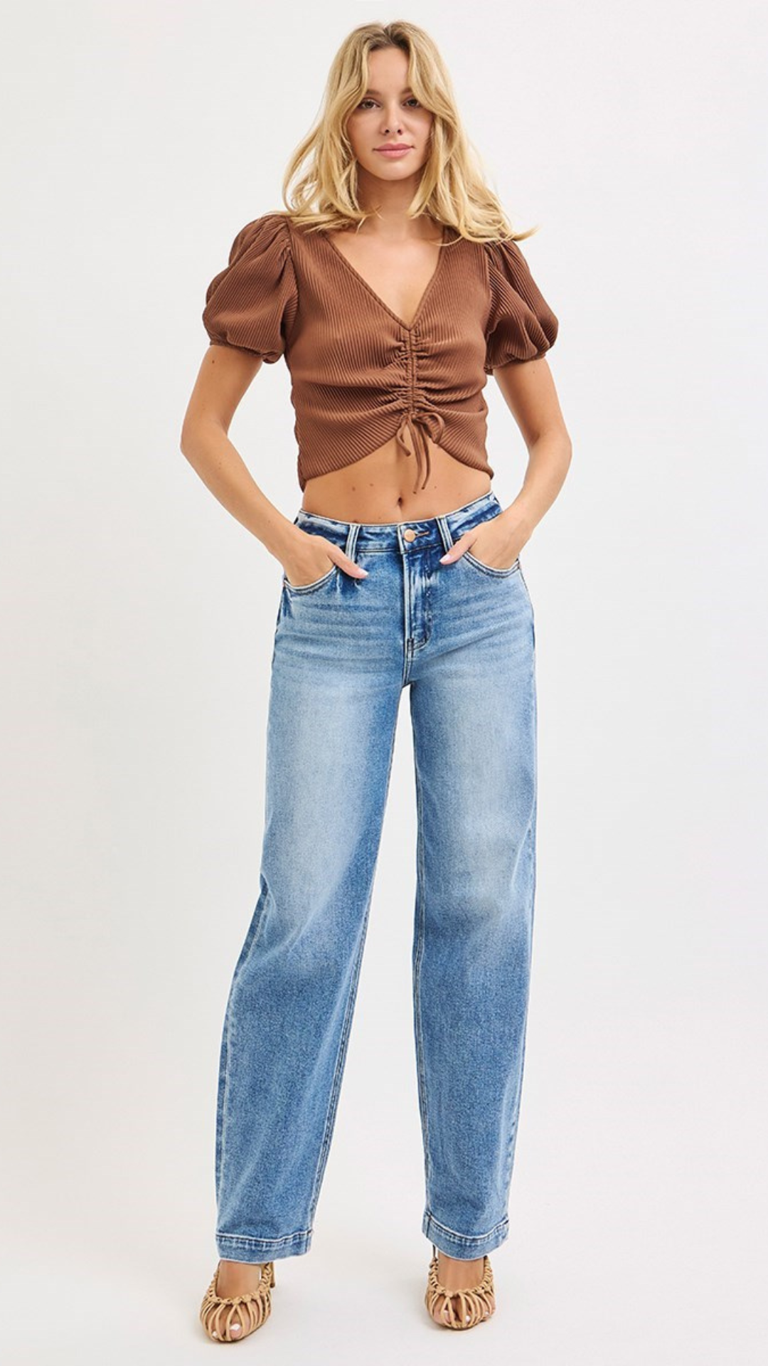 KIMBERLY HIGH RISE WIDE BAGGY JEANS