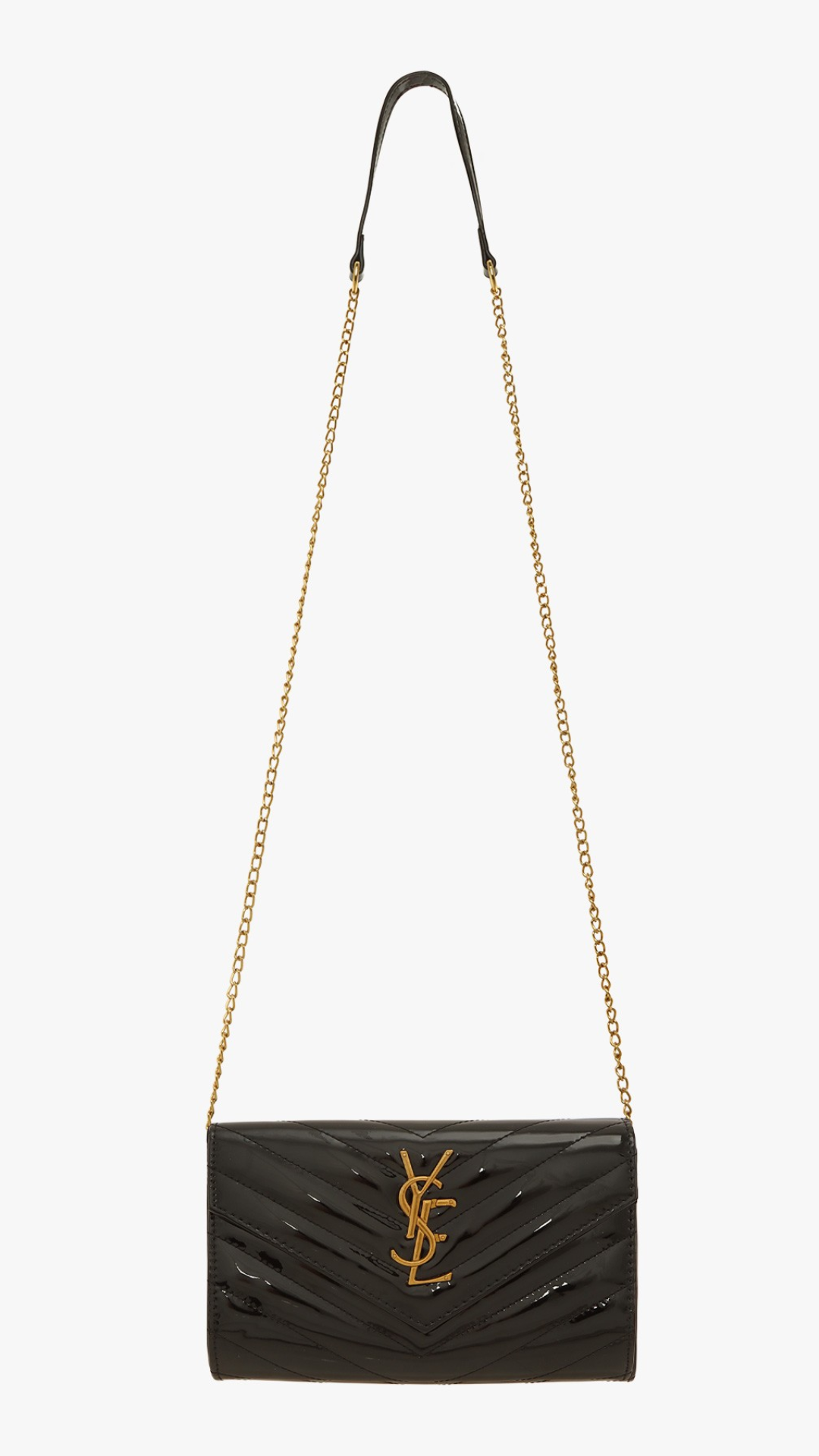 HIGH SHINE CHEVRON QUILTED CROSSBODY BAG (RED &amp; BLACK)