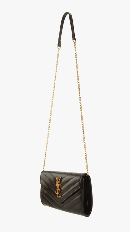 HIGH SHINE CHEVRON QUILTED CROSSBODY BAG (RED &amp; BLACK)