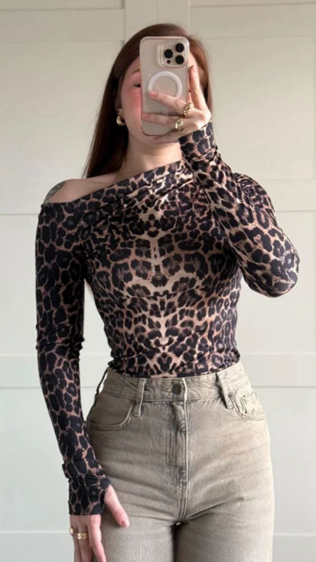 KATRINA LEOPARD LONG SLEEVE TOP