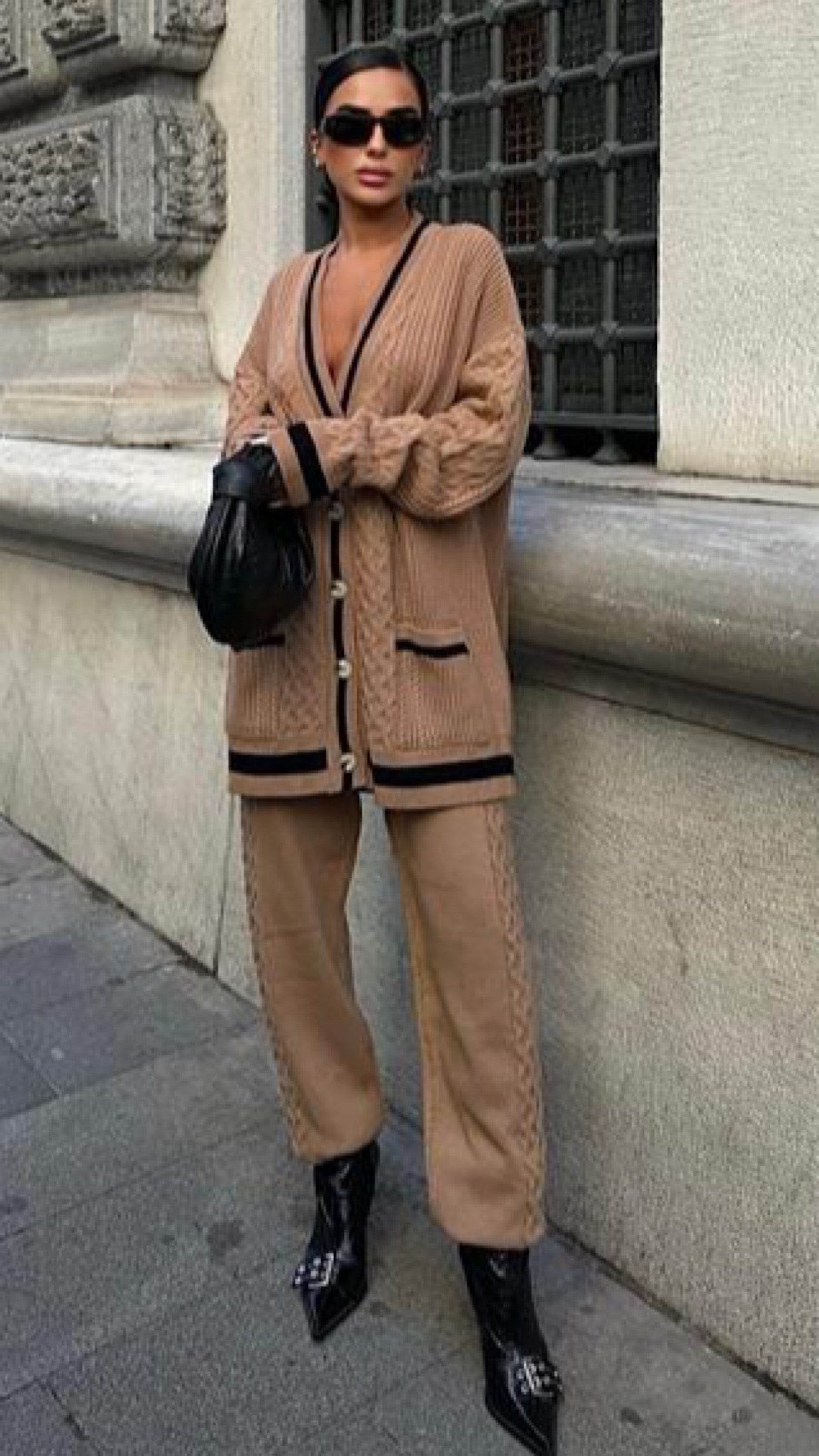 ISABELLE  KNIT LUX LOUNGE SET (CAMEL)