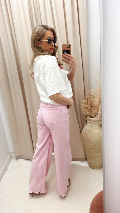 NEW SHERRI WASHED PINK DENIM JEAN (RISEN)