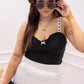 NEW BARDOT BUSTIER CROP (BLACK)