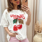 NEW CHERRY GRAPHIC T-SHIRT (WHITE/RED)