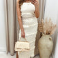 NEW LINDSAY TWO PIECE SKIRT SET (BEIGE)