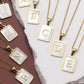NEW INITIAL MOTHER OF PEARL NECKLACE | BEST SELLER