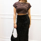 MAXINE SEQUIN MAXI SKIRT | BLACK