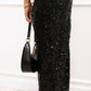MAXINE SEQUIN MAXI SKIRT | BLACK