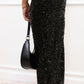 MAXINE SEQUIN MAXI SKIRT | BLACK