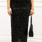 MAXINE SEQUIN MAXI SKIRT | BLACK