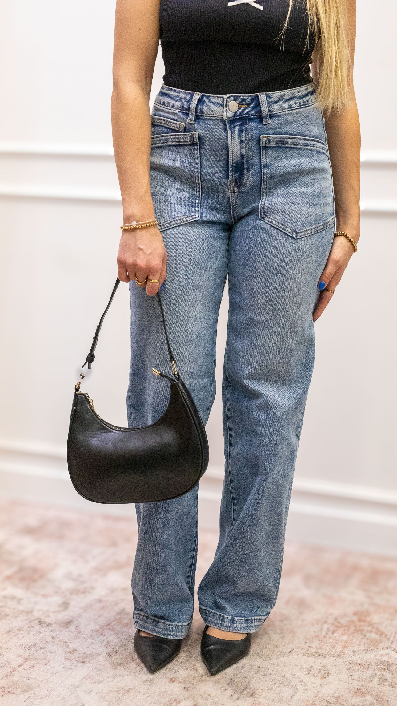 TOMMY STRAIGHT LEG MID RISE JEAN (RISEN)