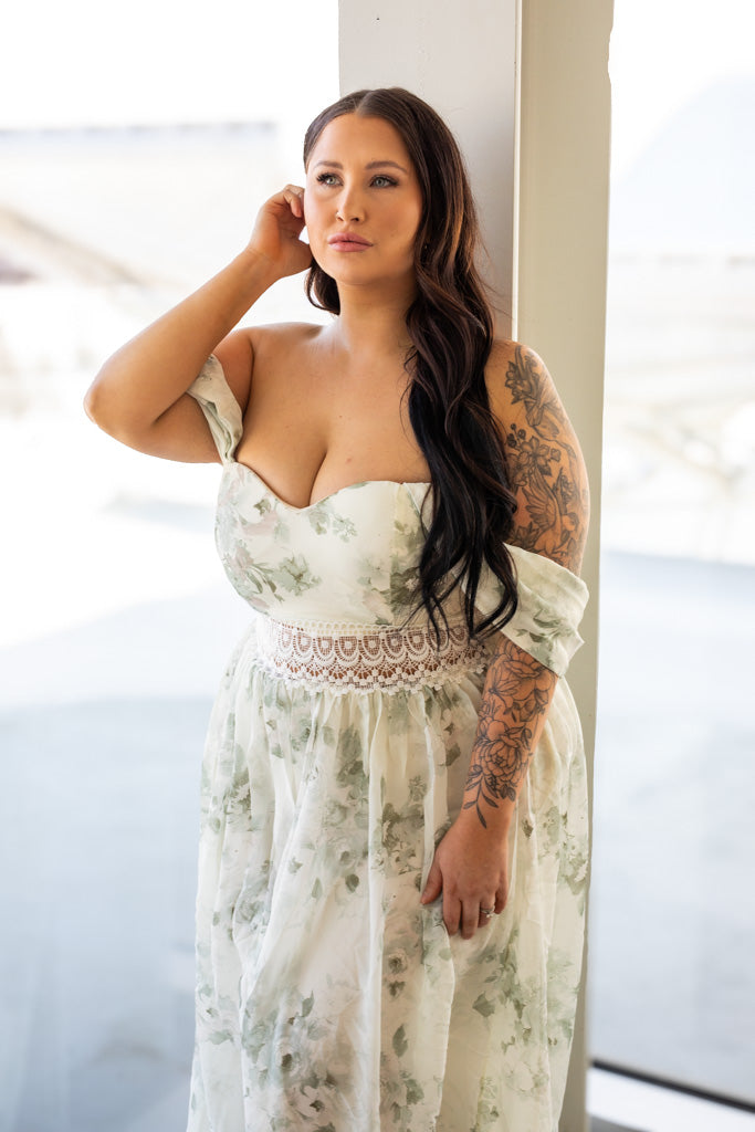 NEW MELBOURNE CHIFFON MAXI (SEAFOAM)