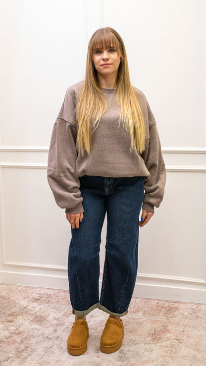 CHELSEA BARRELL JEANS (DARK WASH)